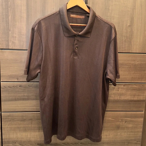 Perry Ellis Ribbed Knit Polo Shirt Size XL - Picture 2 of 6